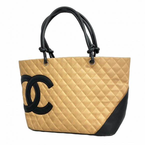 CHANEL Black Lambskin Leather Tote Bag - Picture 1 of 12